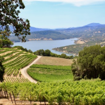 A view of Napa's Lake Hennessey