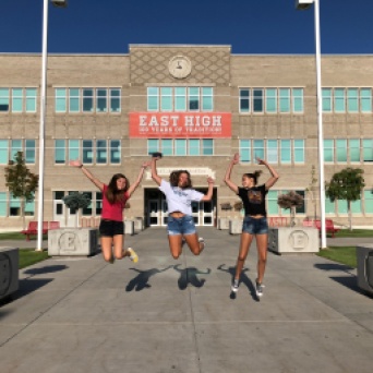 A highlight for the girls was visiting the school where they filmed "High School Musical."